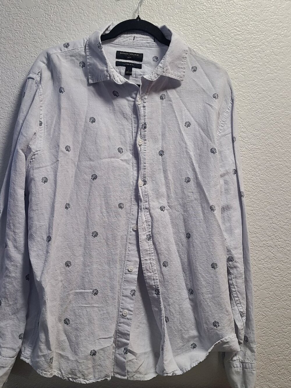 Banana Republic Ling Sleeve Linen button up , Mens Large